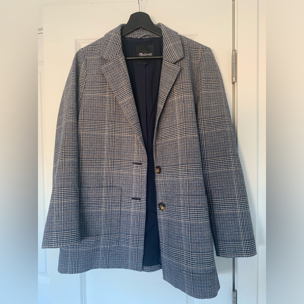 Madewell plaid blazer jacket